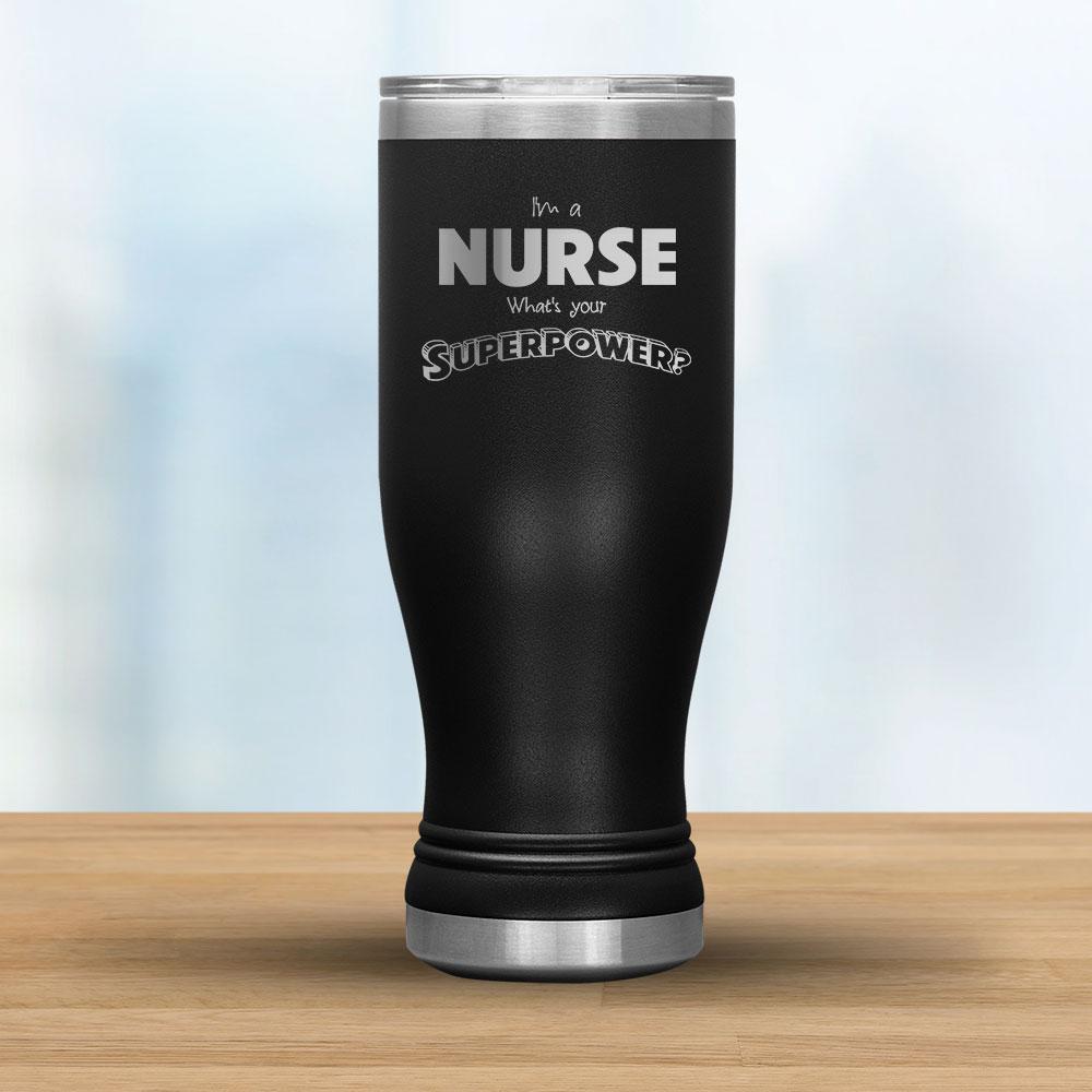 I'm a Nurse What's your Superpower? - 20oz Boho Tumbler-KaboodleWorld