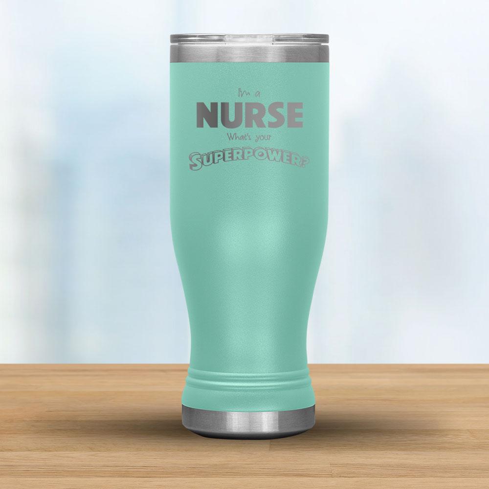 I'm a Nurse What's your Superpower? - 20oz Boho Tumbler-KaboodleWorld