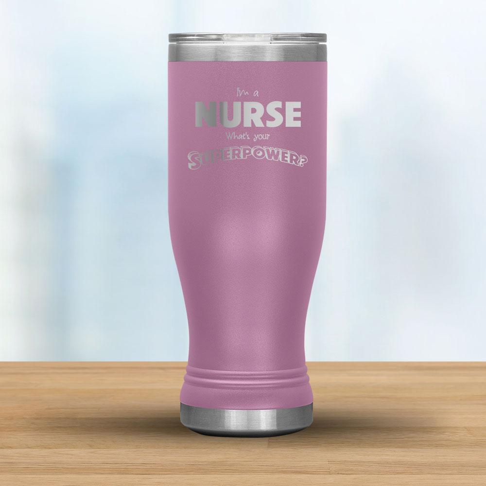 I'm a Nurse What's your Superpower? - 20oz Boho Tumbler-KaboodleWorld