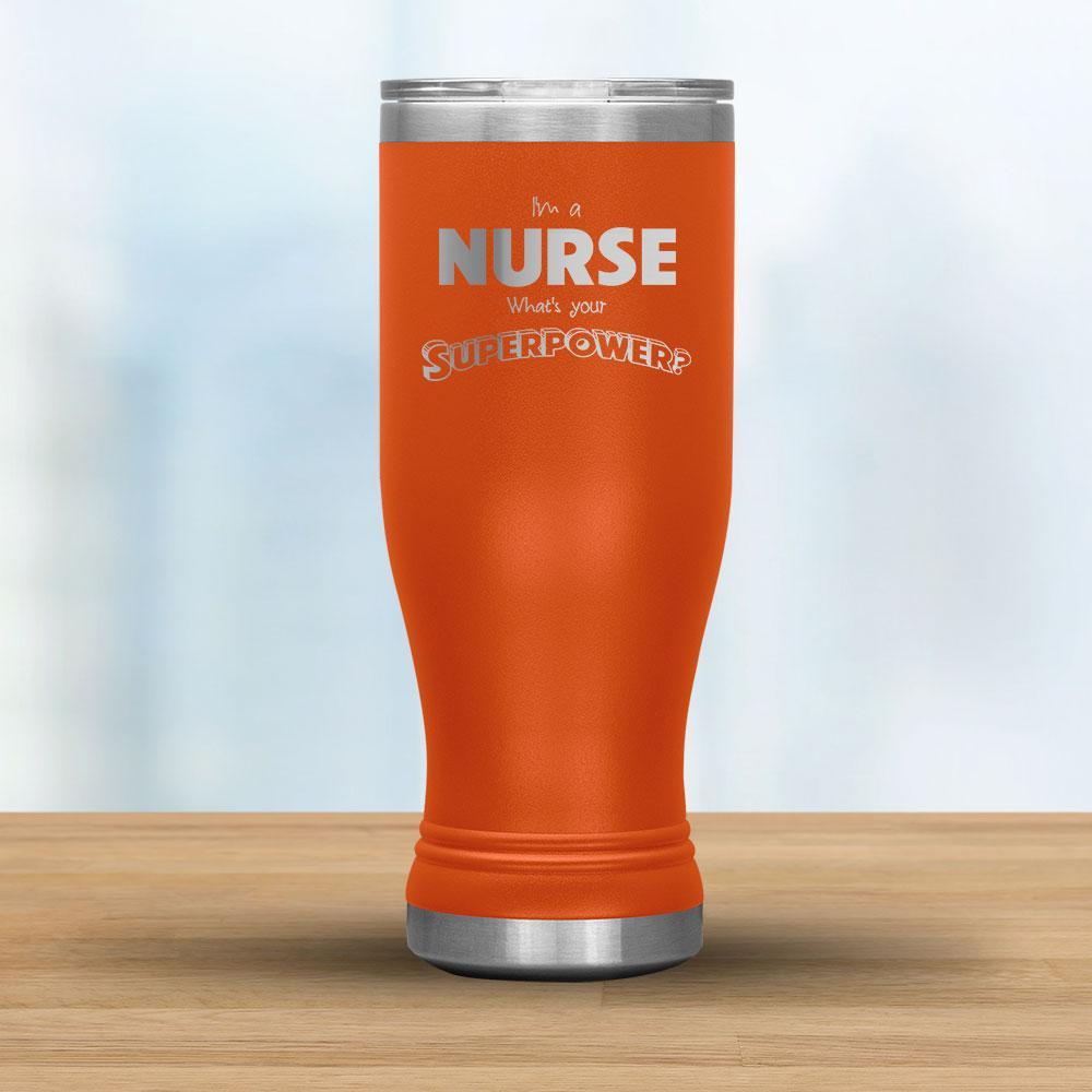 I'm a Nurse What's your Superpower? - 20oz Boho Tumbler-KaboodleWorld