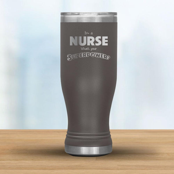 I'm a Nurse What's your Superpower? - 20oz Boho Tumbler-KaboodleWorld
