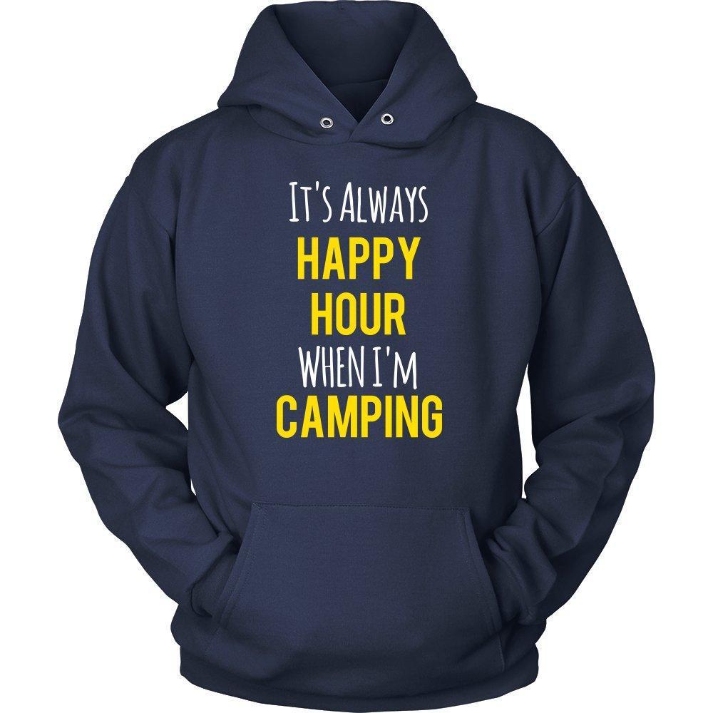 'It Is Always Happy Hour When I'm Camping' Unisex Hoodie-KaboodleWorld