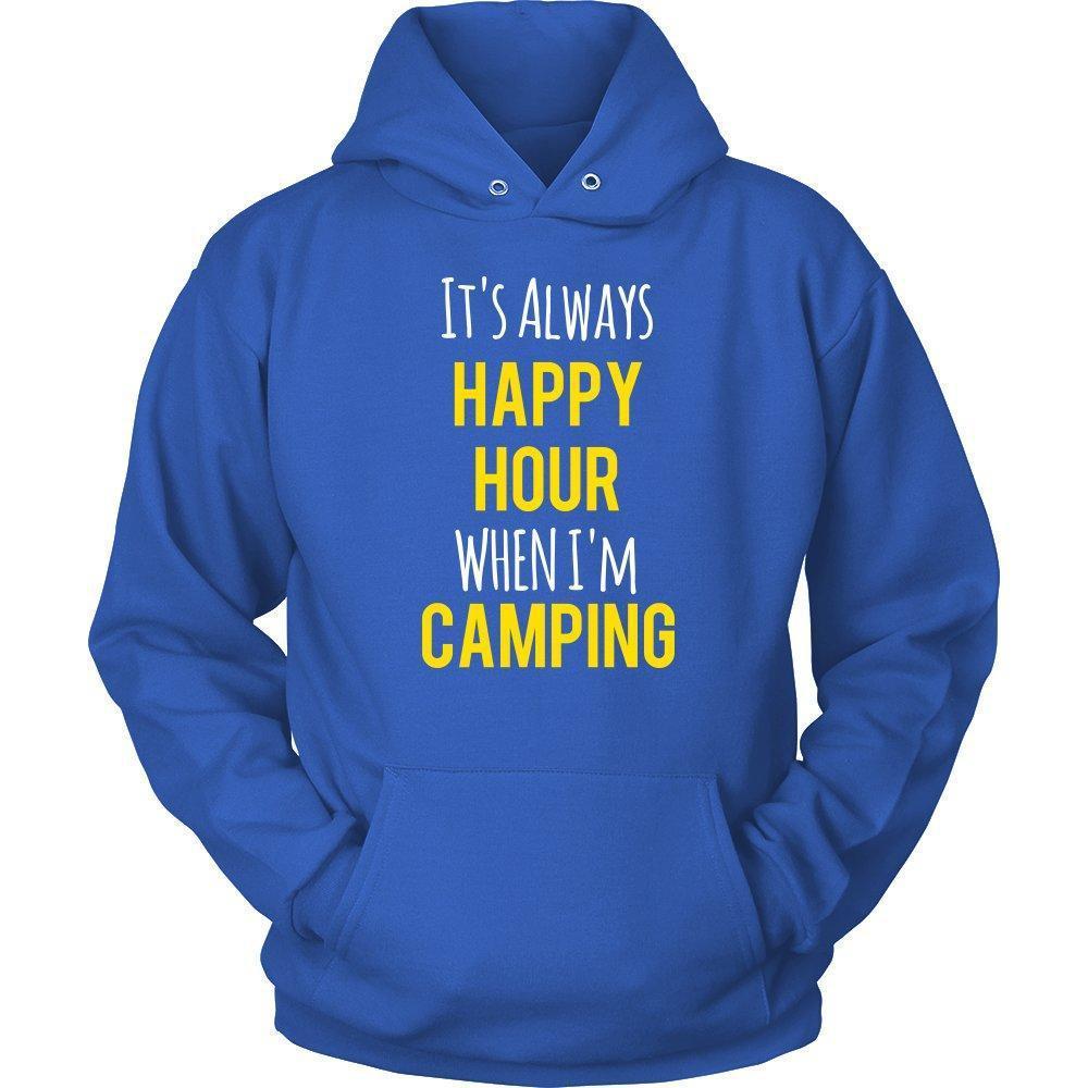 'It Is Always Happy Hour When I'm Camping' Unisex Hoodie-KaboodleWorld