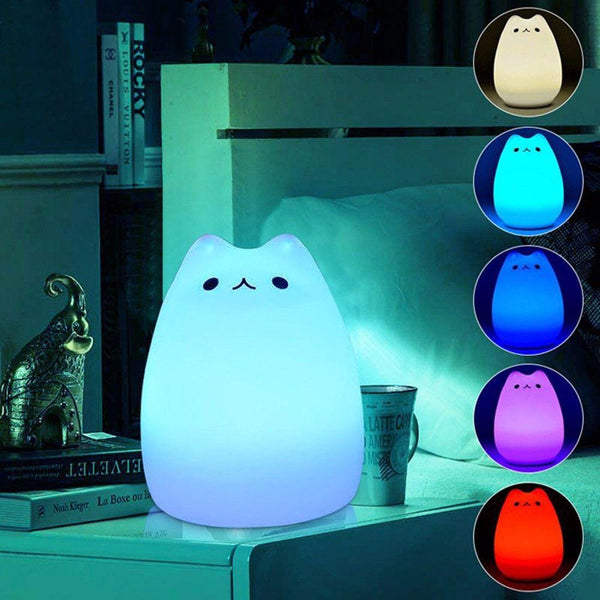 Kids Cat Portable Cozy LED Night Light-KaboodleWorld