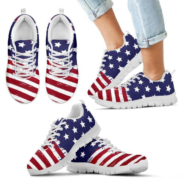 Kid's Stars and Stripes Sneakers-KaboodleWorld