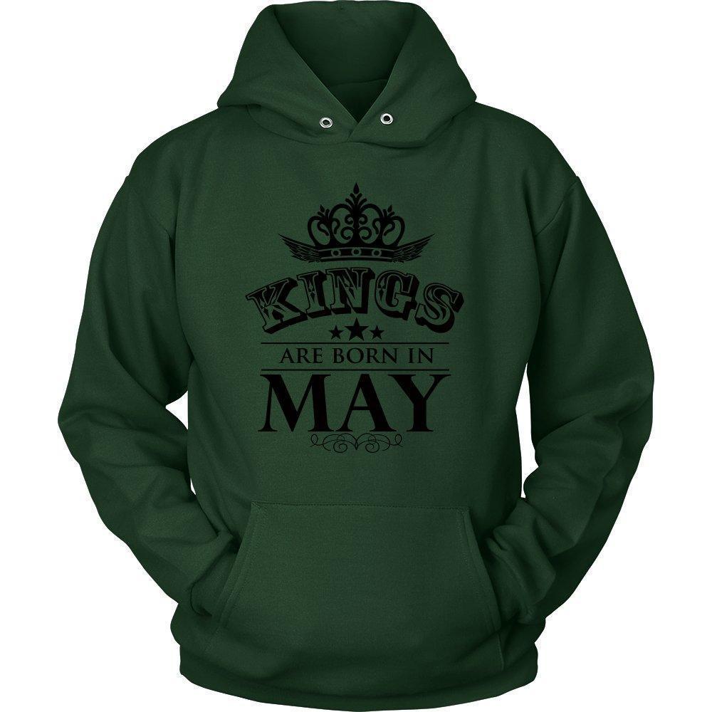 Kings are Born in May Unisex Hoodie-KaboodleWorld