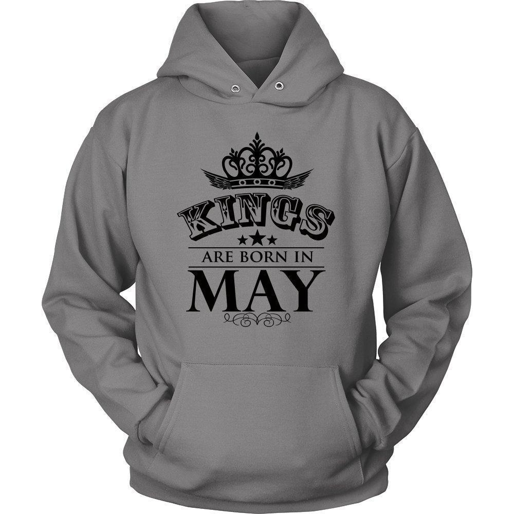 Kings are Born in May Unisex Hoodie-KaboodleWorld