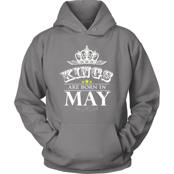 Kings are Born in May Unisex Hoodie-KaboodleWorld