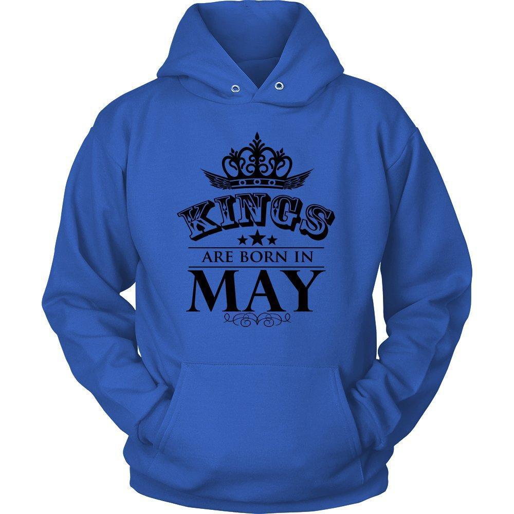 Kings are Born in May Unisex Hoodie-KaboodleWorld