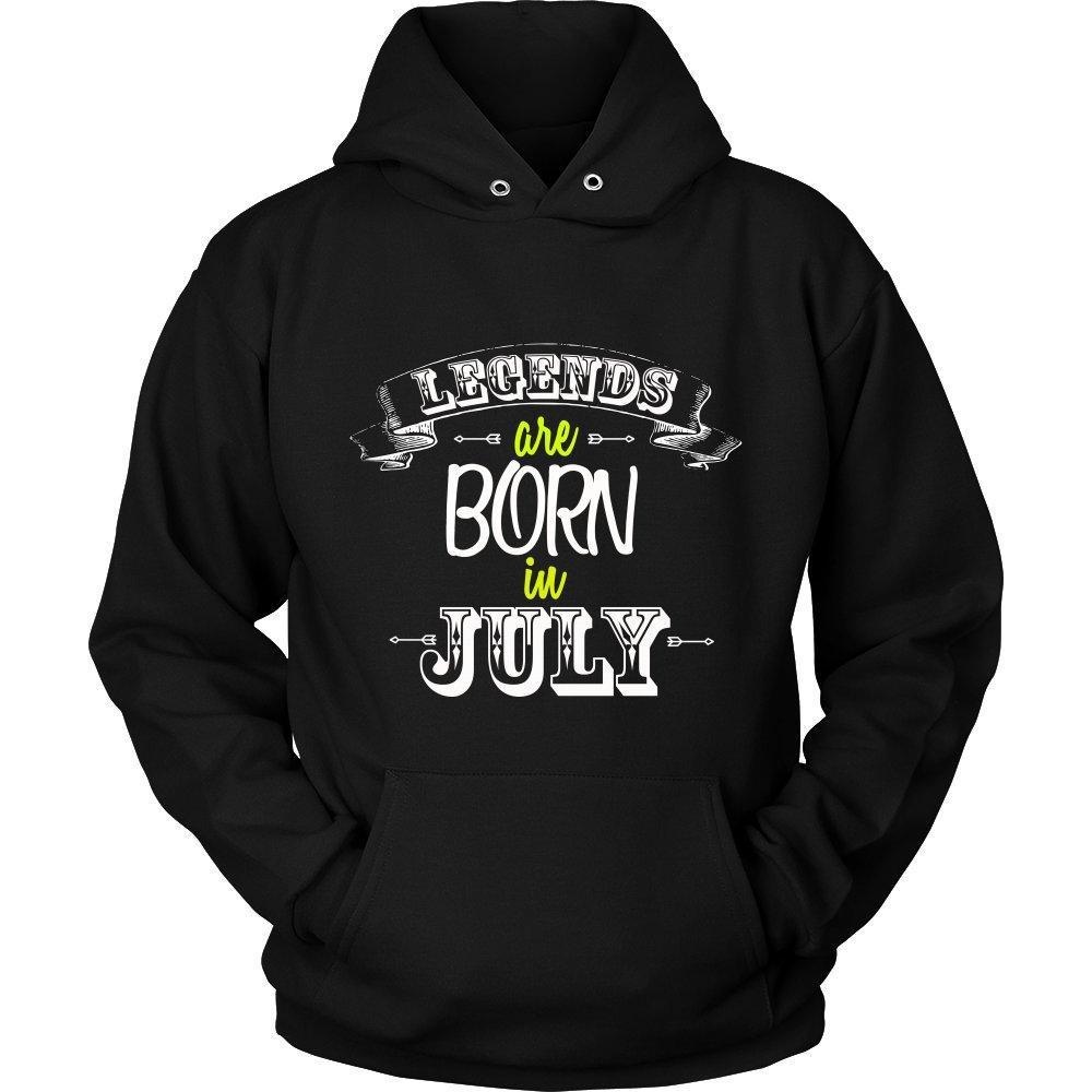 'Legends are Born in July' Unisex Hoodie-KaboodleWorld