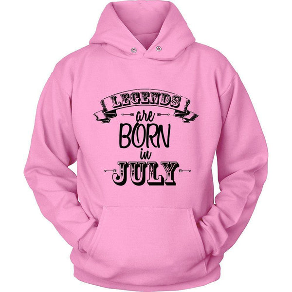 'Legends are Born in July' Unisex Hoodie-KaboodleWorld