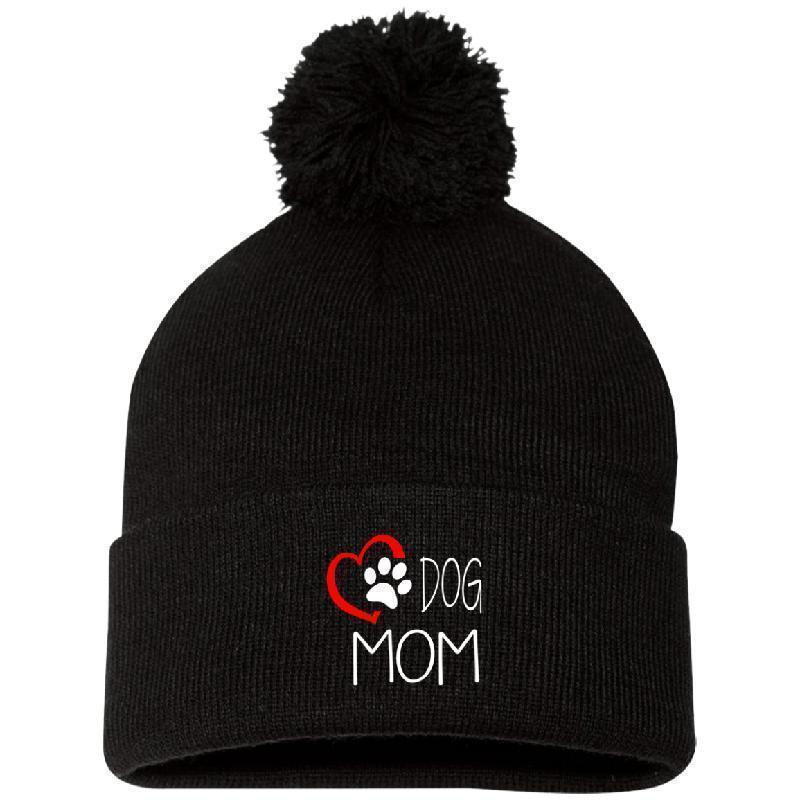 Love Dog Mom Sportsman Pom Pom Knit Cap-KaboodleWorld