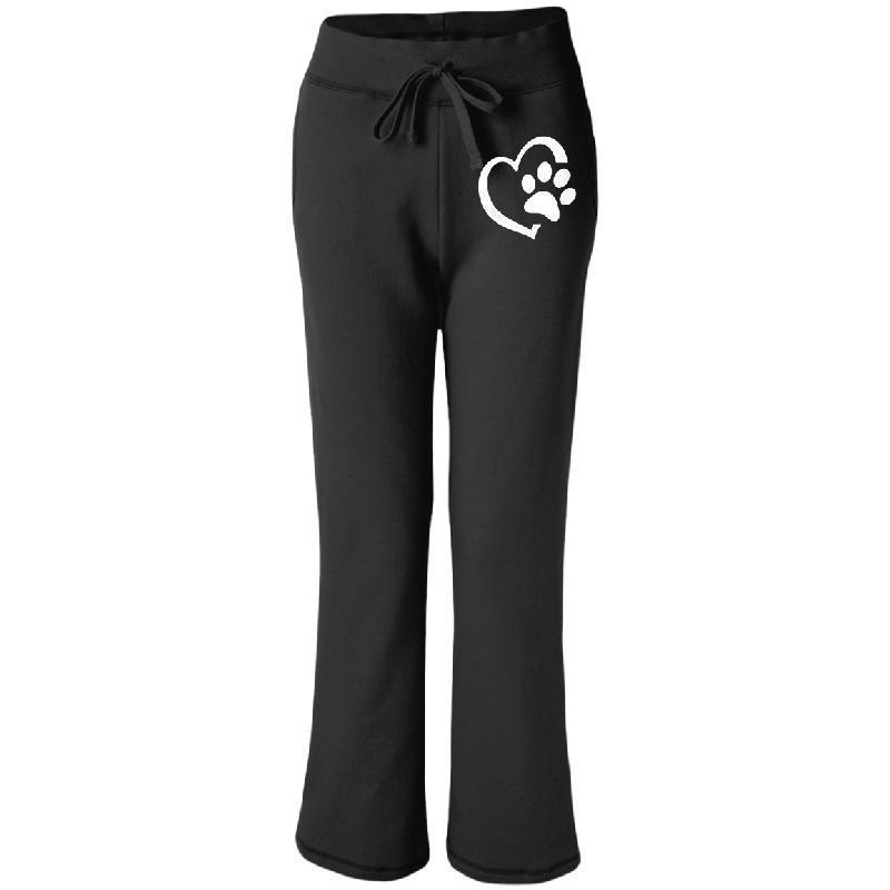 Love Paw Gildan Women's Open Bottom Sweatpants with Pockets-KaboodleWorld