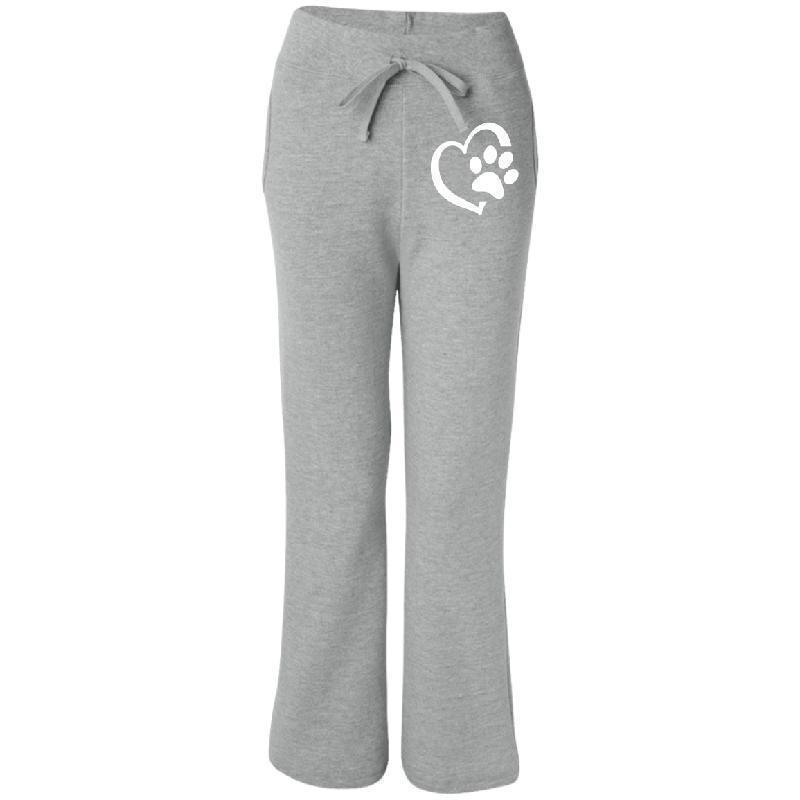 Love Paw Gildan Women's Open Bottom Sweatpants with Pockets-KaboodleWorld