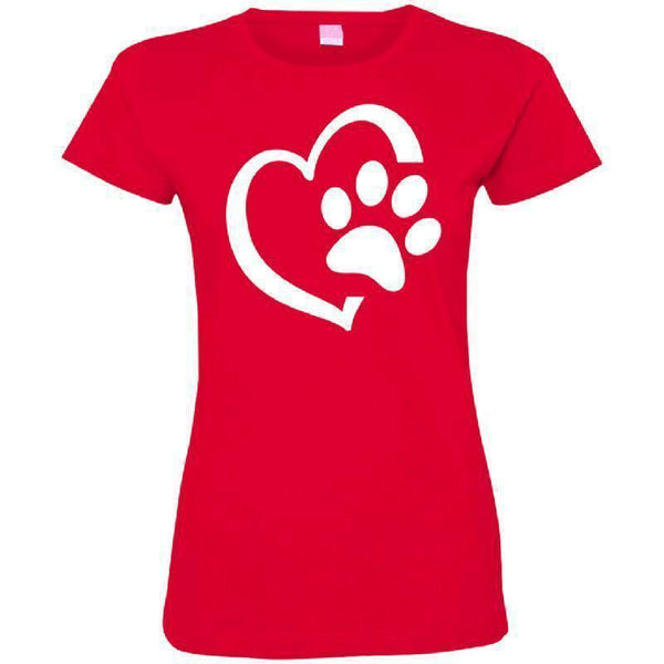 Love Paw LAT Ladies' Fine Jersey T-Shirt-KaboodleWorld