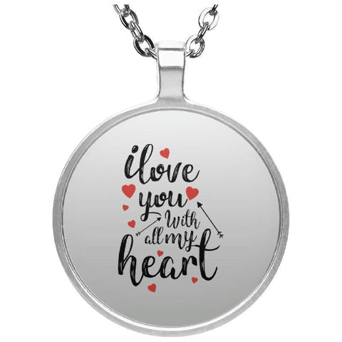 Love with all my heart Circle Necklace-KaboodleWorld