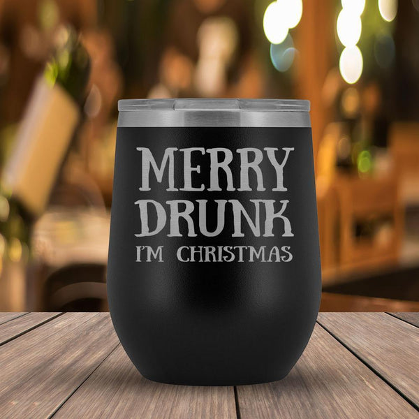 Merry Drunk I'm Christmas - Wine Tumbler-KaboodleWorld
