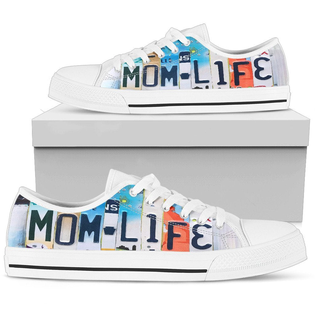 Mom Life Low Top Shoes-KaboodleWorld