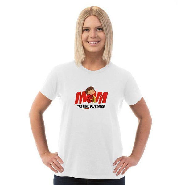 Mom the Real Super Hero - Bella + Canvas Unisex Jersey Short-Sleeve T-Shirt-KaboodleWorld