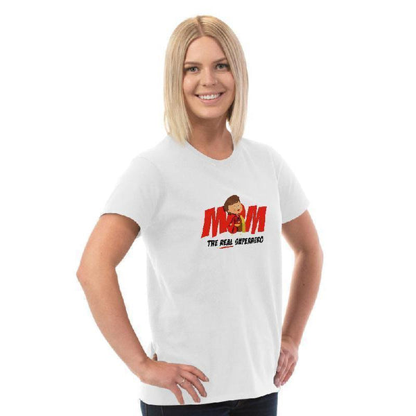 Mom the Real Super Hero - Bella + Canvas Unisex Jersey Short-Sleeve T-Shirt-KaboodleWorld