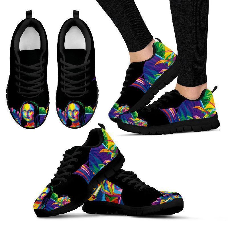 Mona Lisa Black Sneakers Women-KaboodleWorld