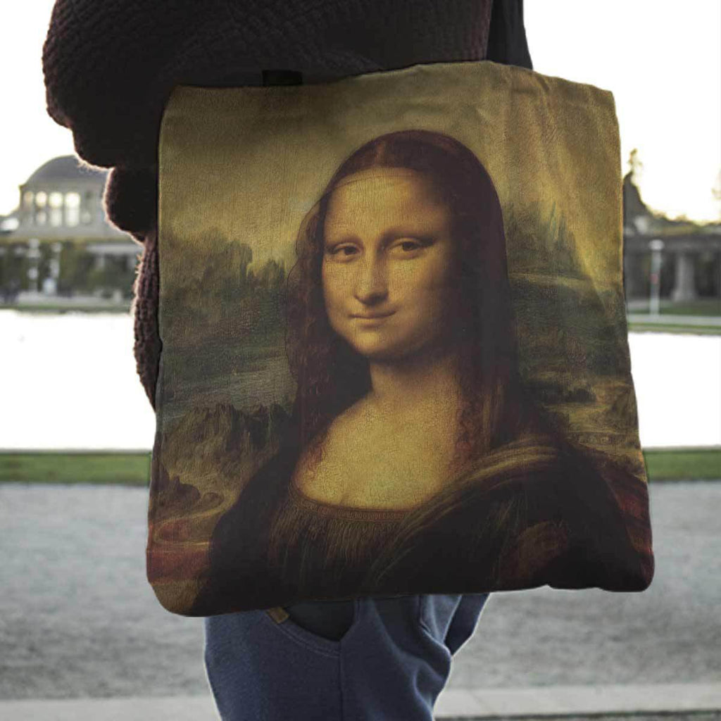 Mona Lisa Cotton Tote Bag-KaboodleWorld