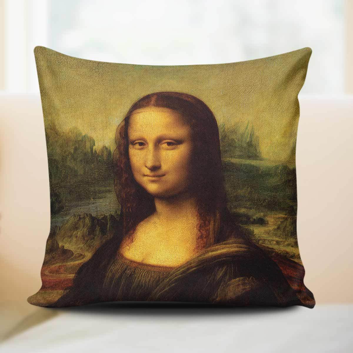 Mona Lisa Pillow Cover-KaboodleWorld