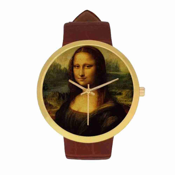 Mona Lisa Women Leather Strap Watch-KaboodleWorld