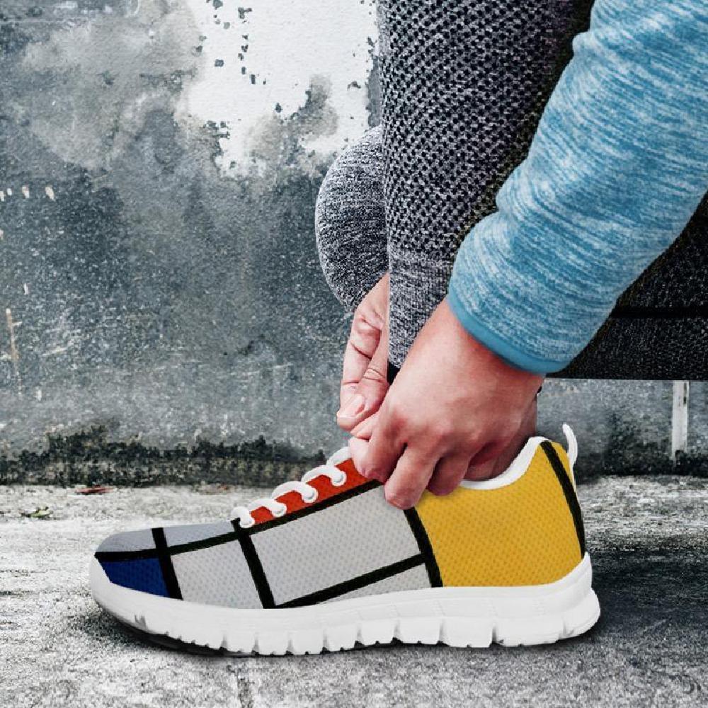 Mondrian Composition 21 Women's Sneakers-KaboodleWorld