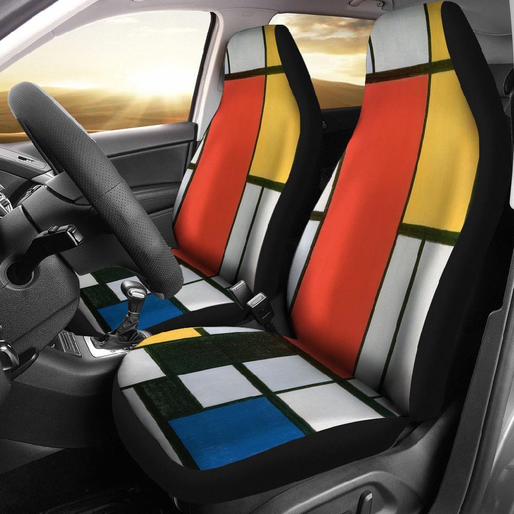 Mondrian Composition Car Seat Covers-KaboodleWorld