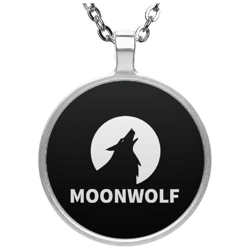 Moon Wolf Circle Necklace-KaboodleWorld