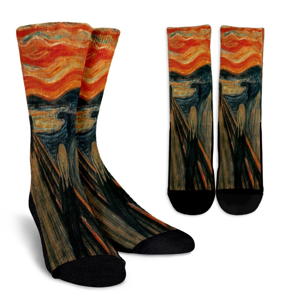 Munch The Scream Crew Socks-KaboodleWorld