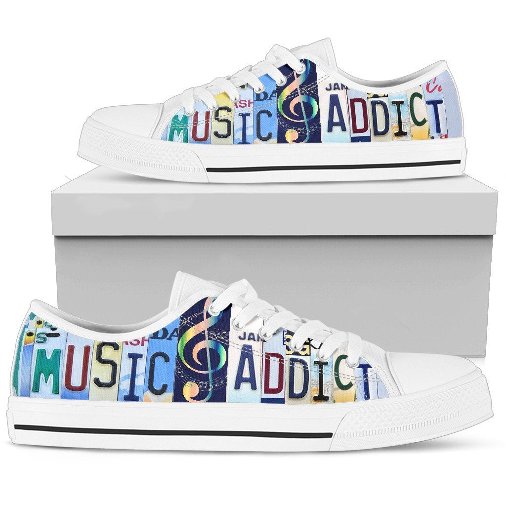Music Addict Low Top Shoes Women-KaboodleWorld
