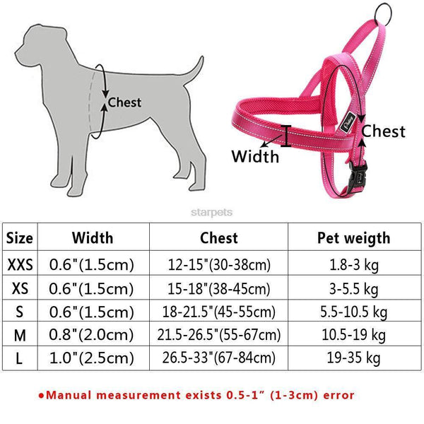 No Pull Quick Fit Reflective Stitching Dog Harness-KaboodleWorld