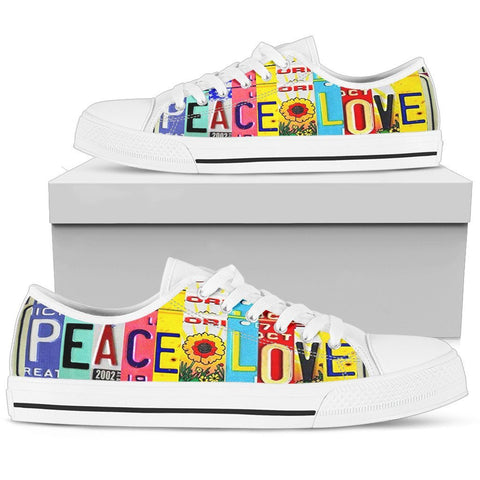 Peace Love Low Top Shoes-KaboodleWorld