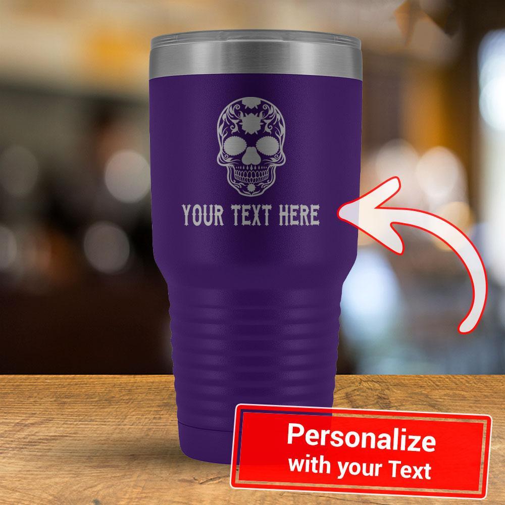 Personalize Calavera YOUR TEXT - 30oz Tumbler-KaboodleWorld