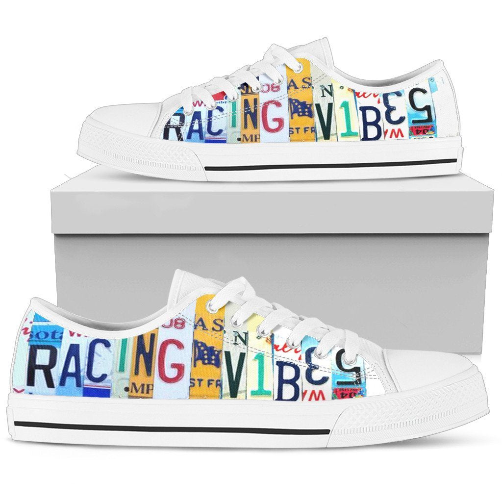 Racing Vibes Low Top Shoes Women-KaboodleWorld