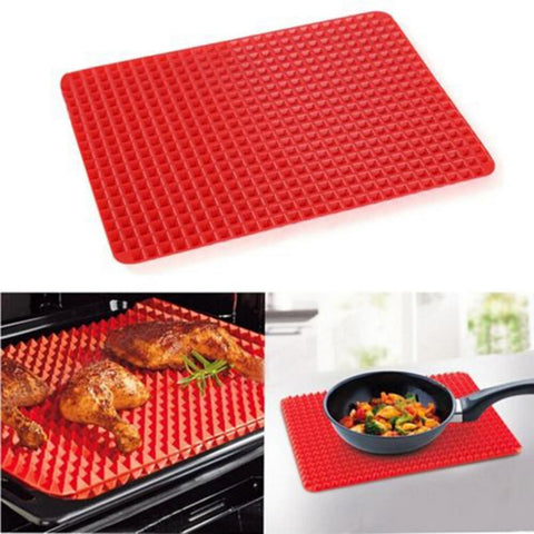 Red Pyramid Healthy Nonstick Silicone Baking Mat-KaboodleWorld