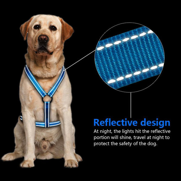 Reflective Adjustable H-Type Dog Harness-KaboodleWorld