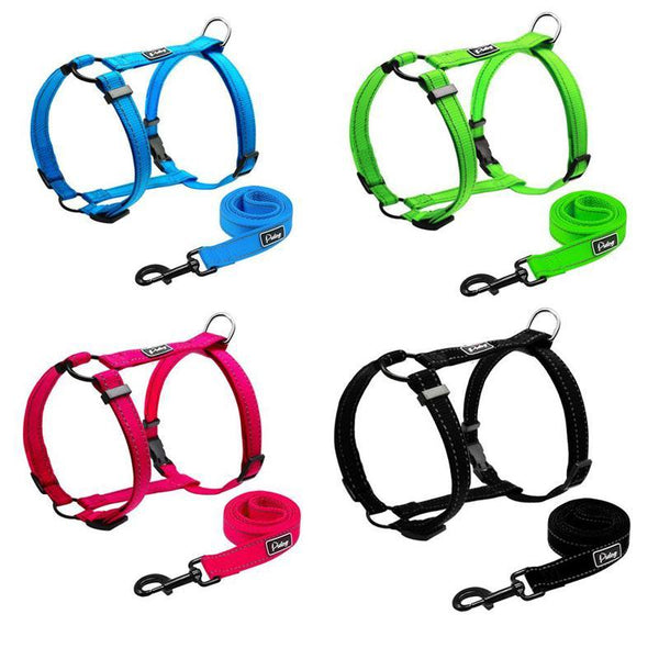 Reflective Adjustable H-Type Dog Harness With Leash-KaboodleWorld