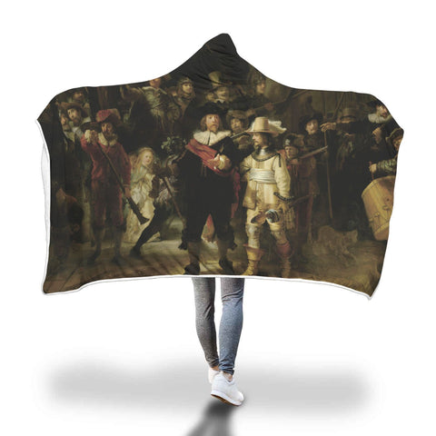 Rembrandt Night Watch Hooded Blanket-KaboodleWorld