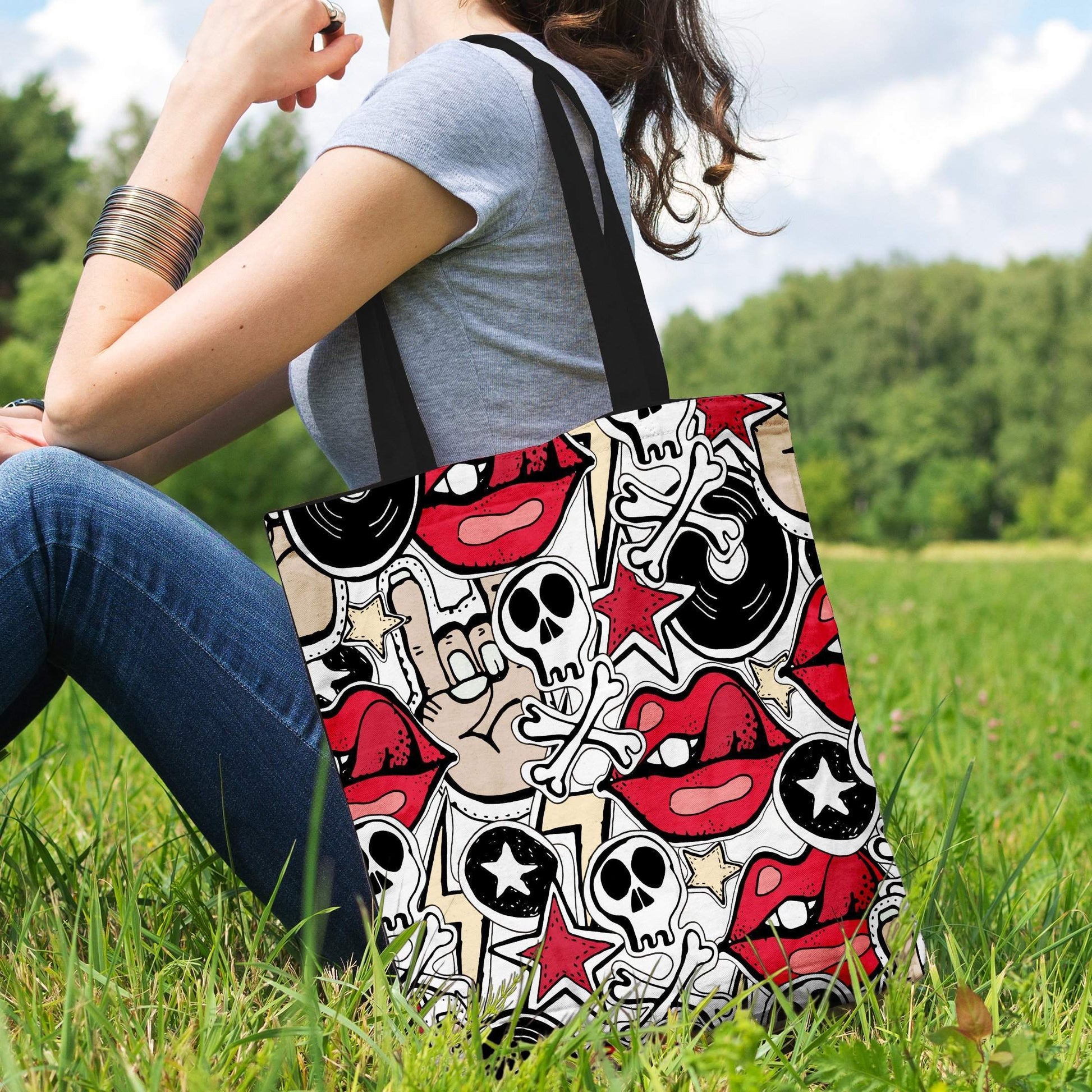 Rock and Roll Cotton Tote-KaboodleWorld