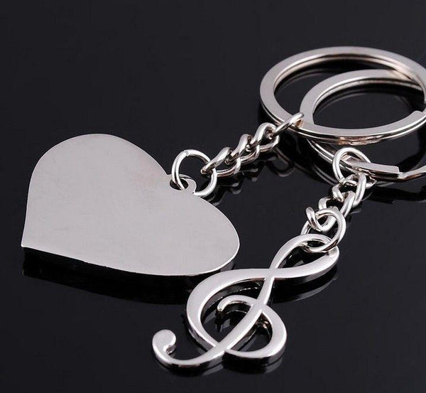 Romantic Music Lovers Keychain-KaboodleWorld