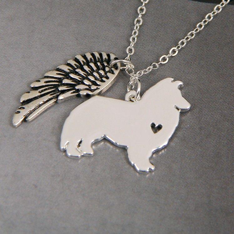 Sheltie Sheepdog My Angel with Wings Dog Necklace-KaboodleWorld
