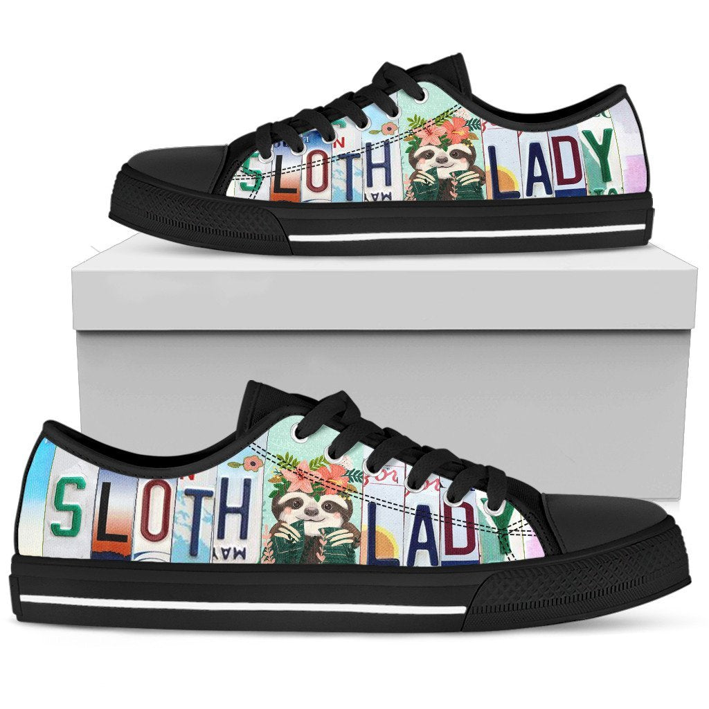 Sloth Lady Low Top Shoes-KaboodleWorld