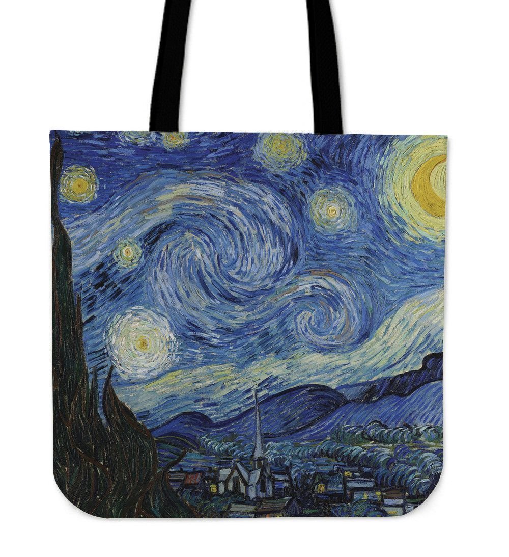 Starry Night Cotton Tote Bag-KaboodleWorld