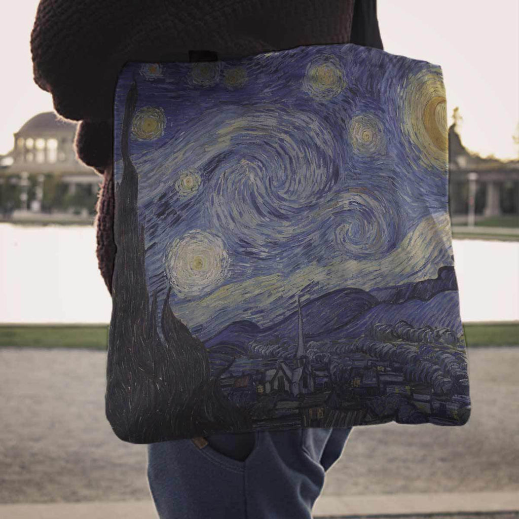 Starry Night Cotton Tote Bag-KaboodleWorld