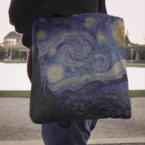 Starry Night Cotton Tote Bag-KaboodleWorld