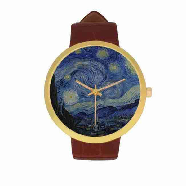 Starry Night Women Leather Strap Watch-KaboodleWorld