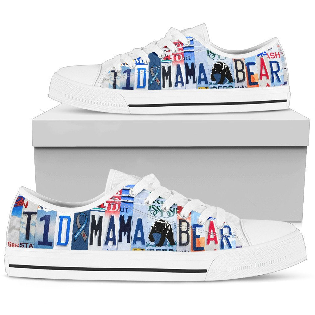 T1D Mama Bear Low Top Shoes-KaboodleWorld